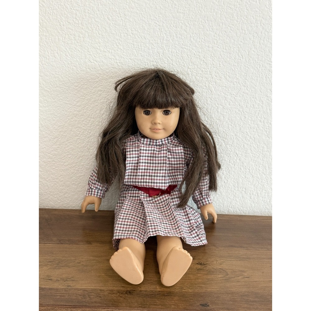 American Girl Samantha Parkington Doll Pleasant Company Plaid Dress 18 Inch